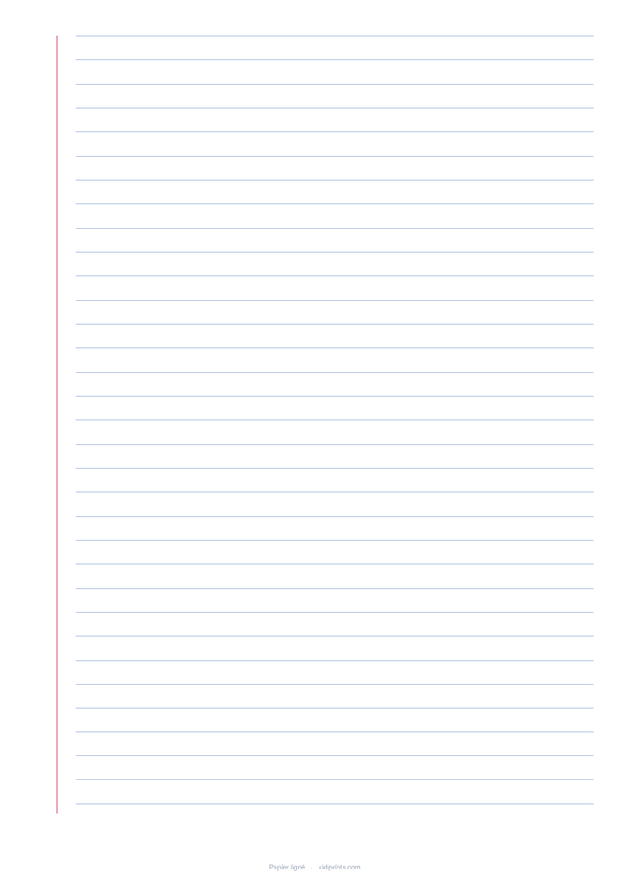 Papier ligné à imprimer, format A4