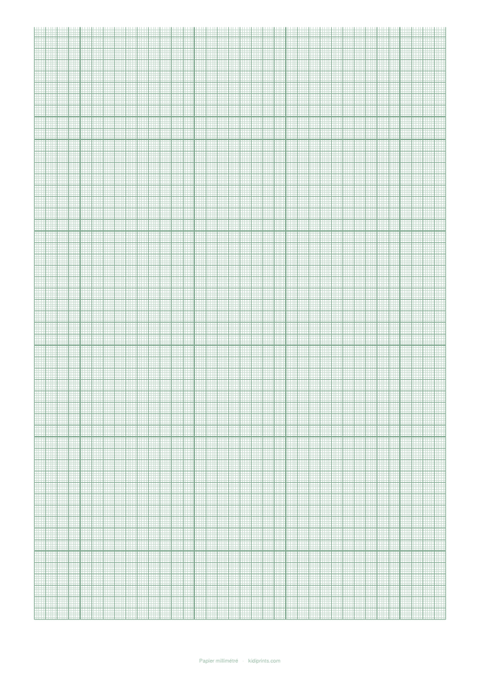 Papier millimétré à imprimer, format A4