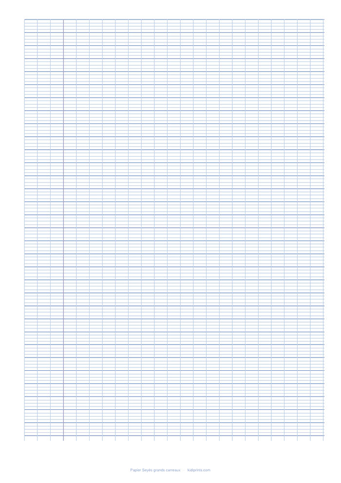 Papier Seyès à imprimer, format A4