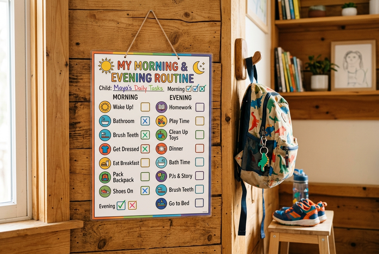 Routine du Matin et du Soir Spécial Rentrée : 5 Tableaux d'Autonomie à Imprimer